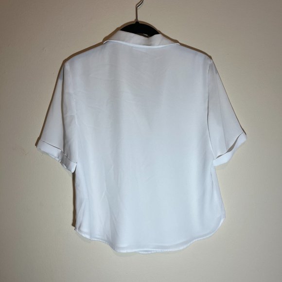 Sold - Babaton white short sleeve blouse - Picture 2 of 2